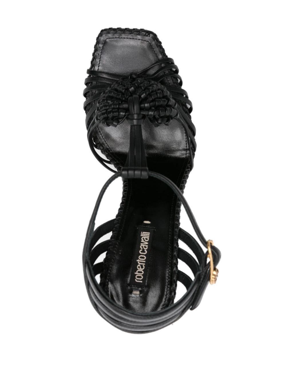 interwoven-straps leather sandals - 4