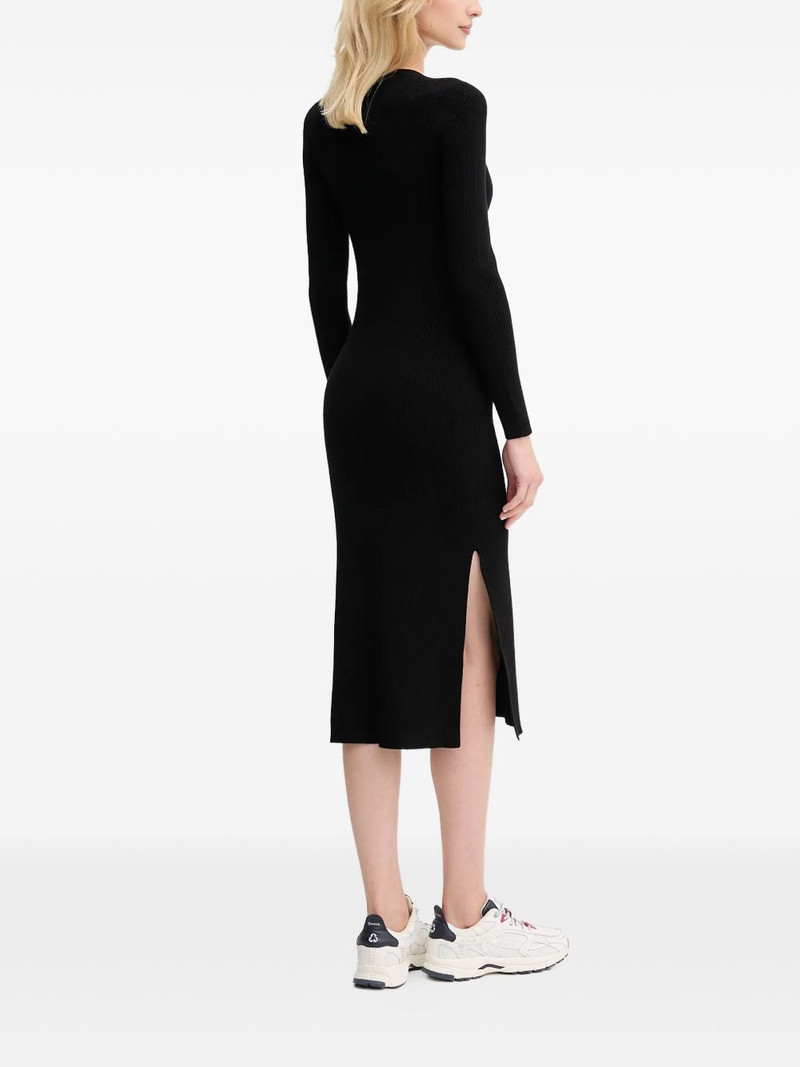 V-neck ribbed midi dress 3