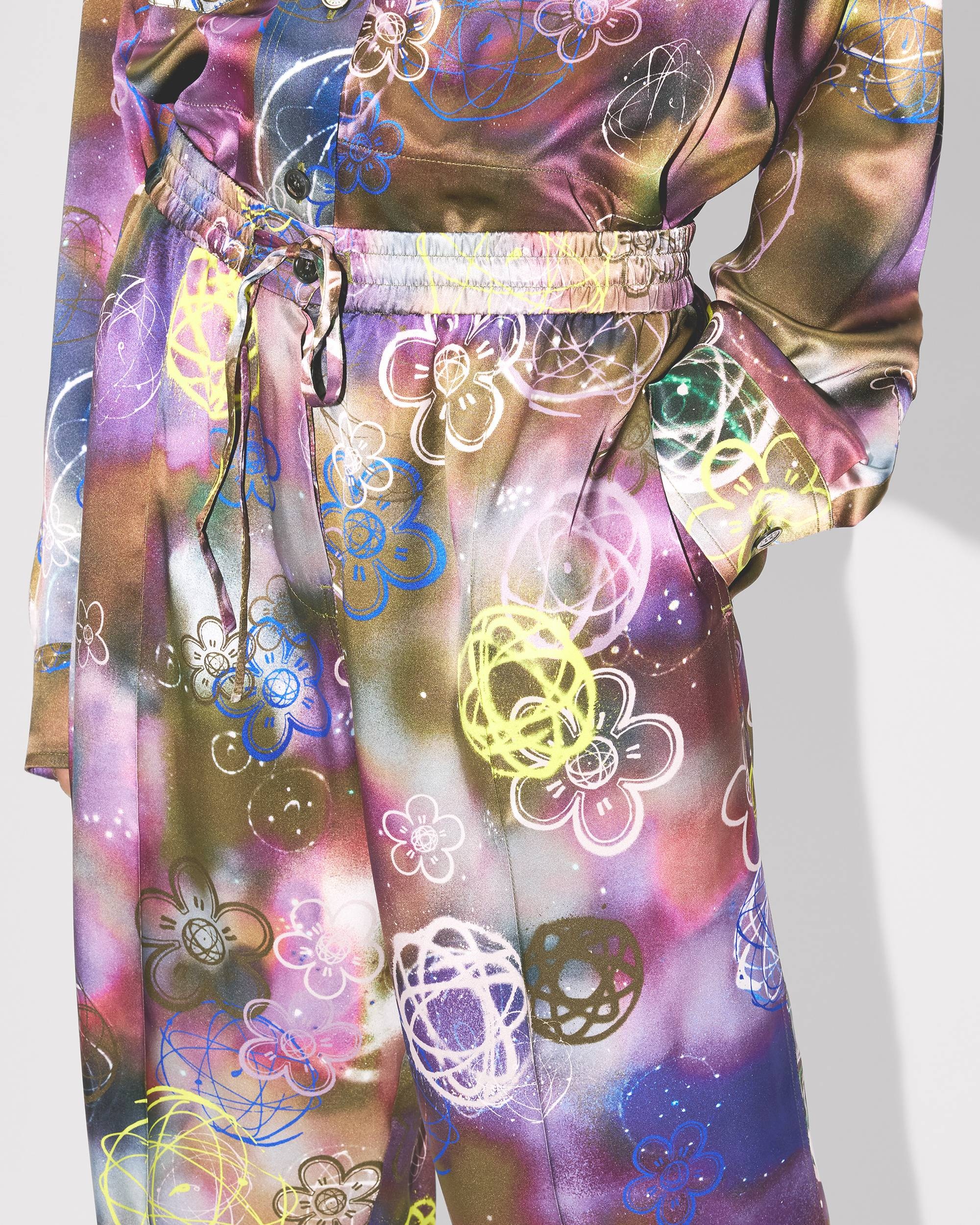 'Kenzo x Futura 2000' pants in silk - 6
