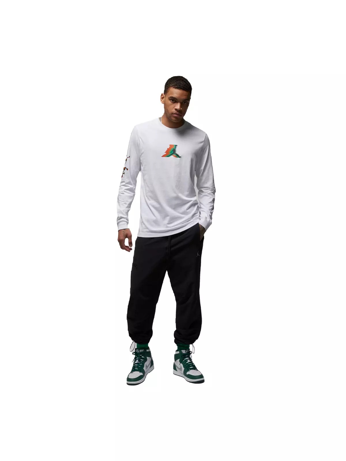 Men's Brand Long-Sleeve Crewneck Tee - 6