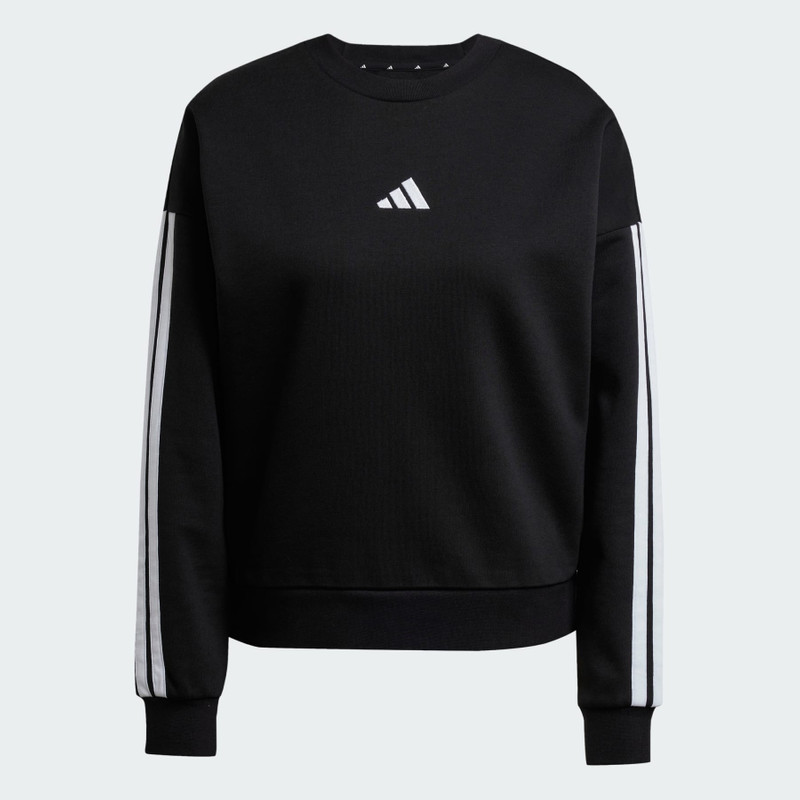Essentials 3-Stripes Fleece Sweatshirt 1