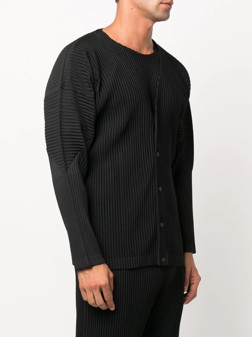 fully-pleated long-sleeve shirt - 3