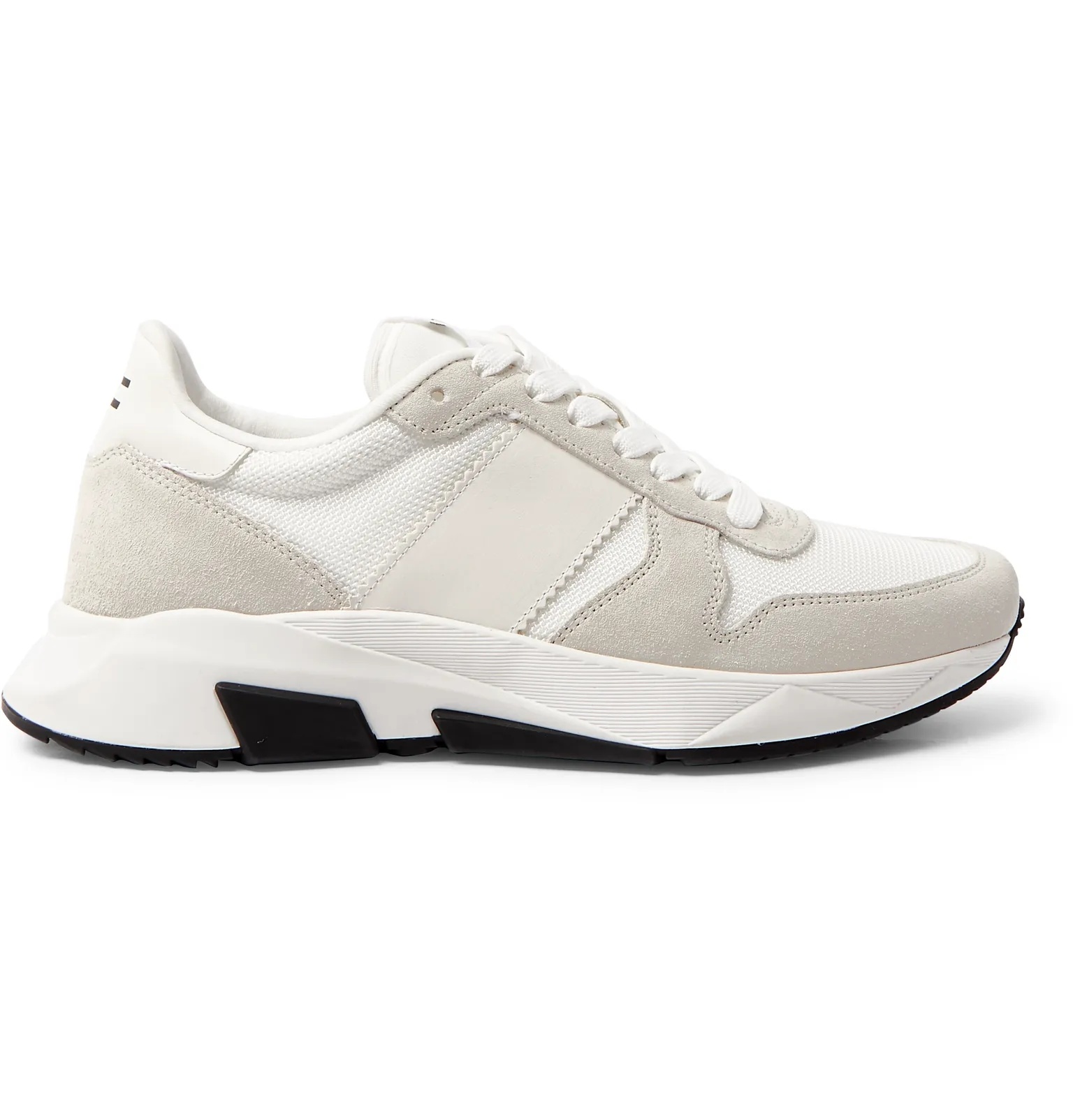 Jagga Leather-Trimmed Suede and Mesh Sneakers - 1