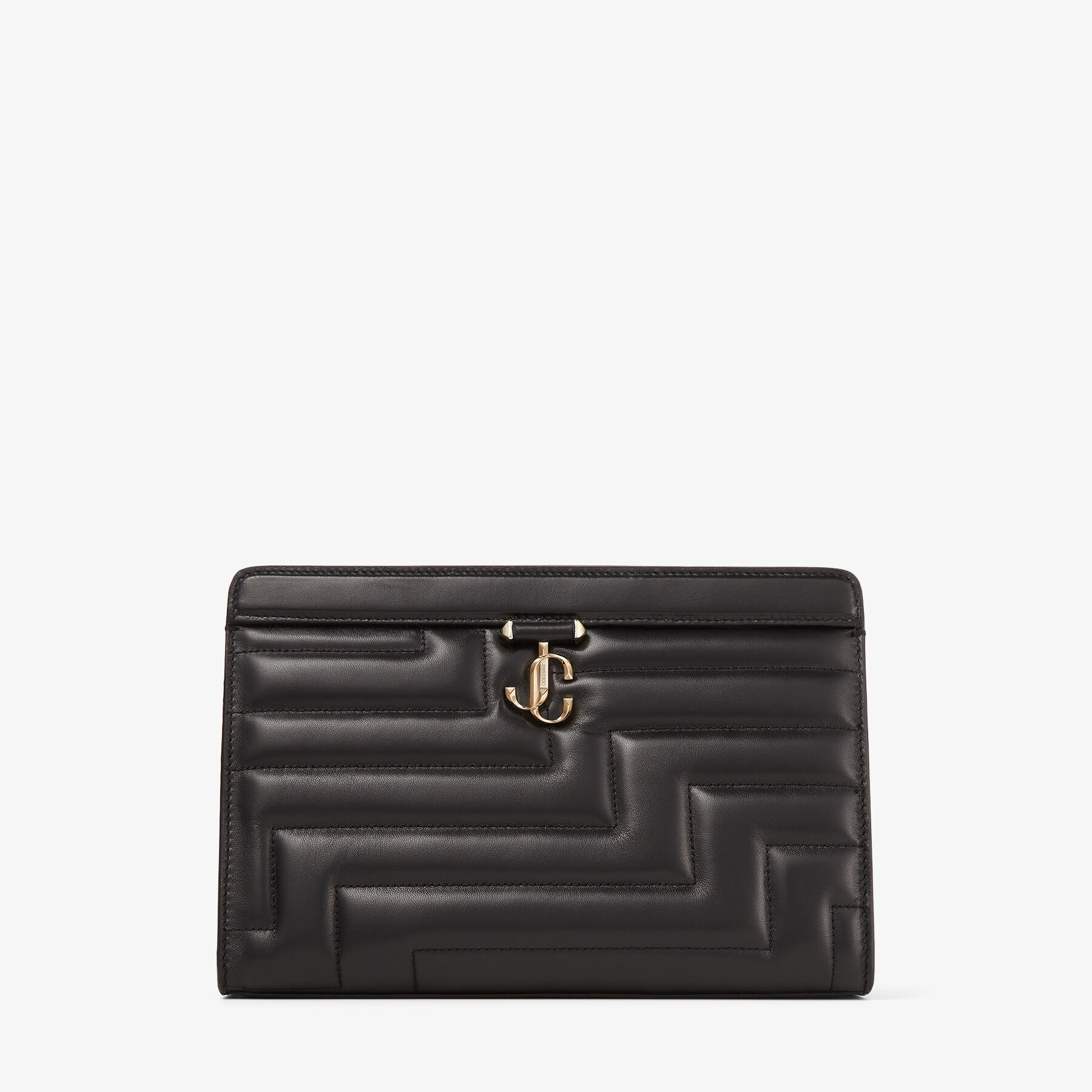 Varenne Avenue Pouch
Black Avenue Nappa Leather Pouch Bag with Light Gold JC Emblem - 1