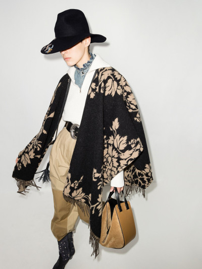 Etro black embroidered fedora hat outlook