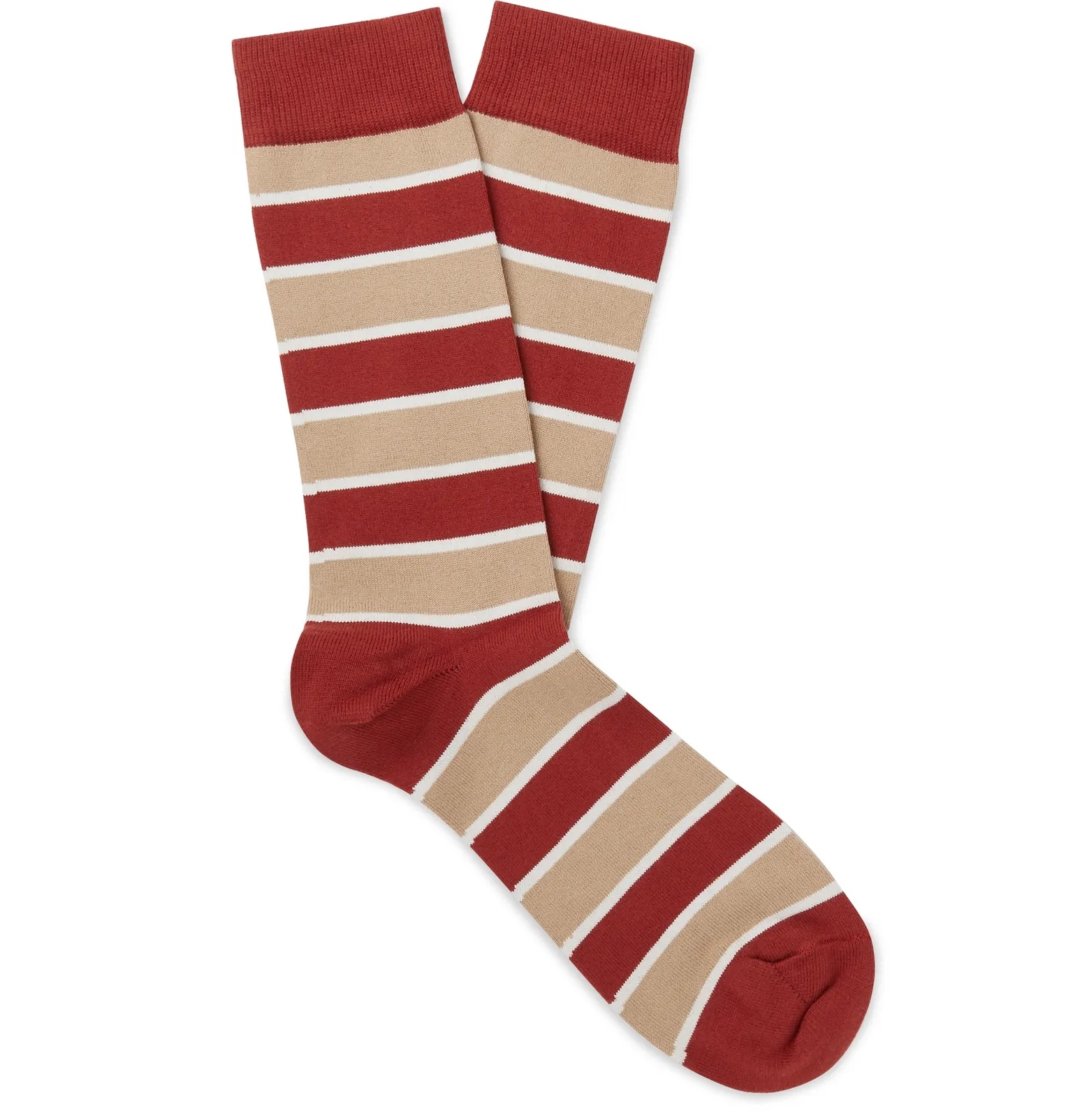 Striped Cotton-Blend Socks - 1