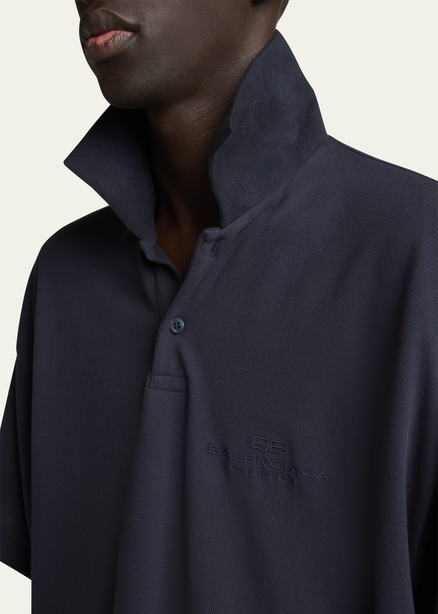 Men's Oversized Double-Layer Polo Shirt - 5