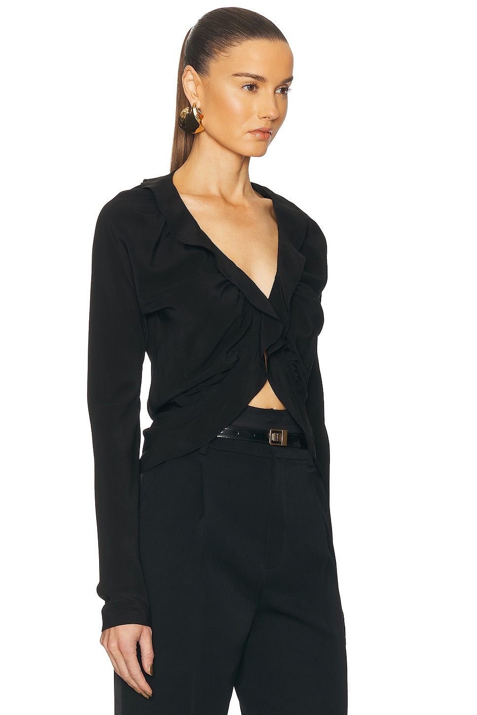Long Sleeve Ruffle Top - 2