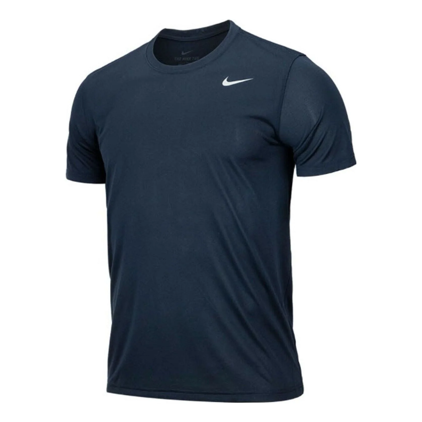 NIKE Solid Round Neck T-Shirt 'Dark Navy Blue' 718834-451 - 1