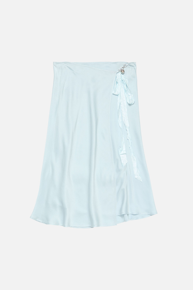Silk wrap dress - Light blue 1