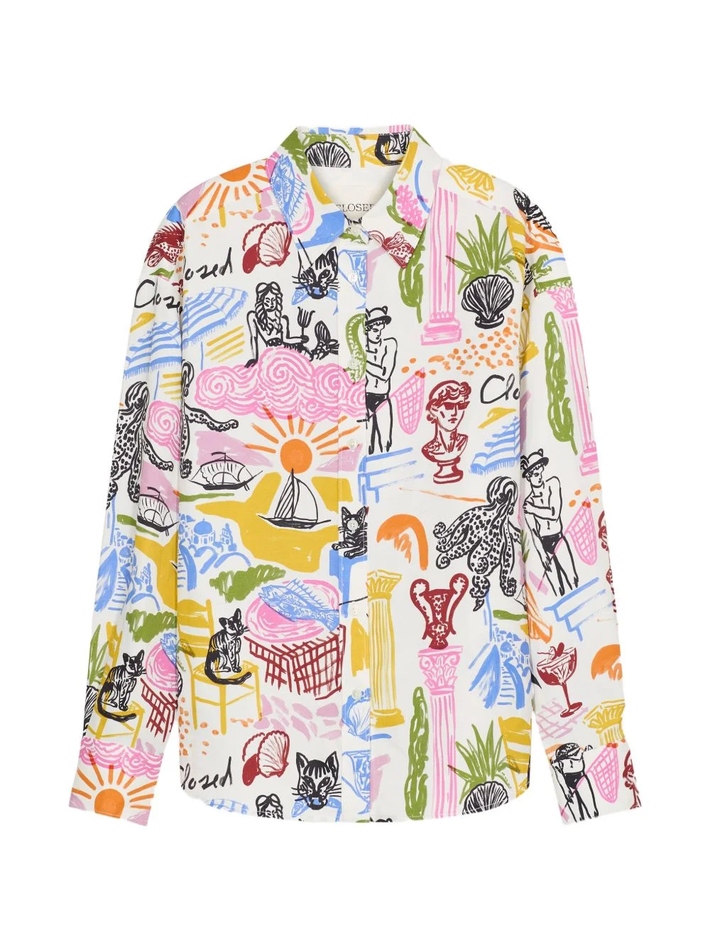 oversized printed shirt - 1