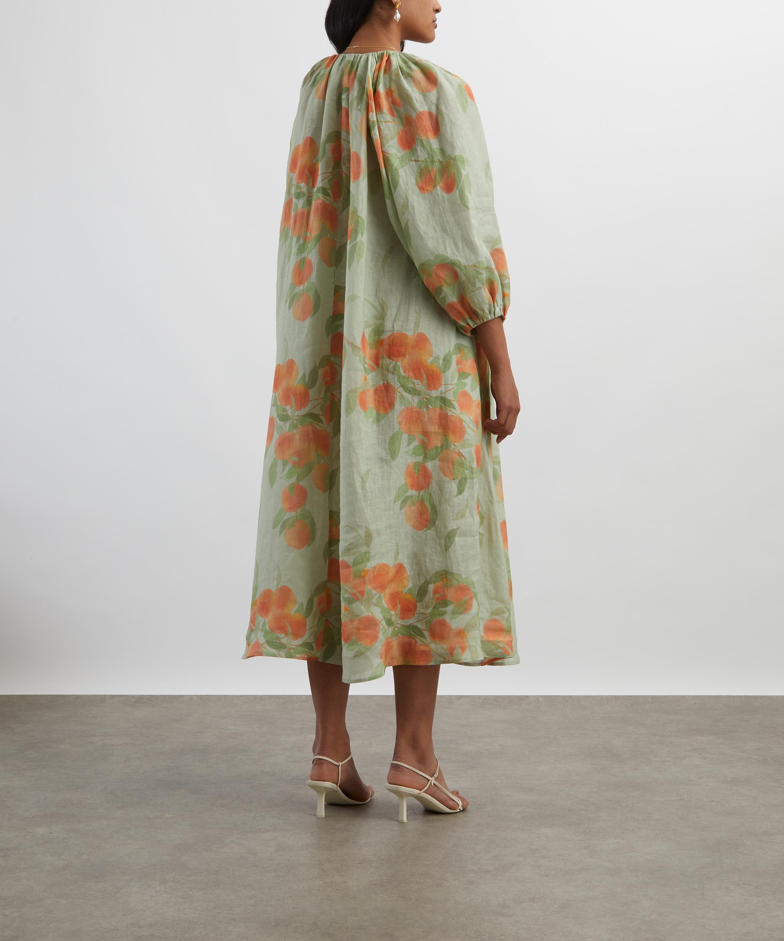 Georgette Peach Tree Maxi Dress - 4