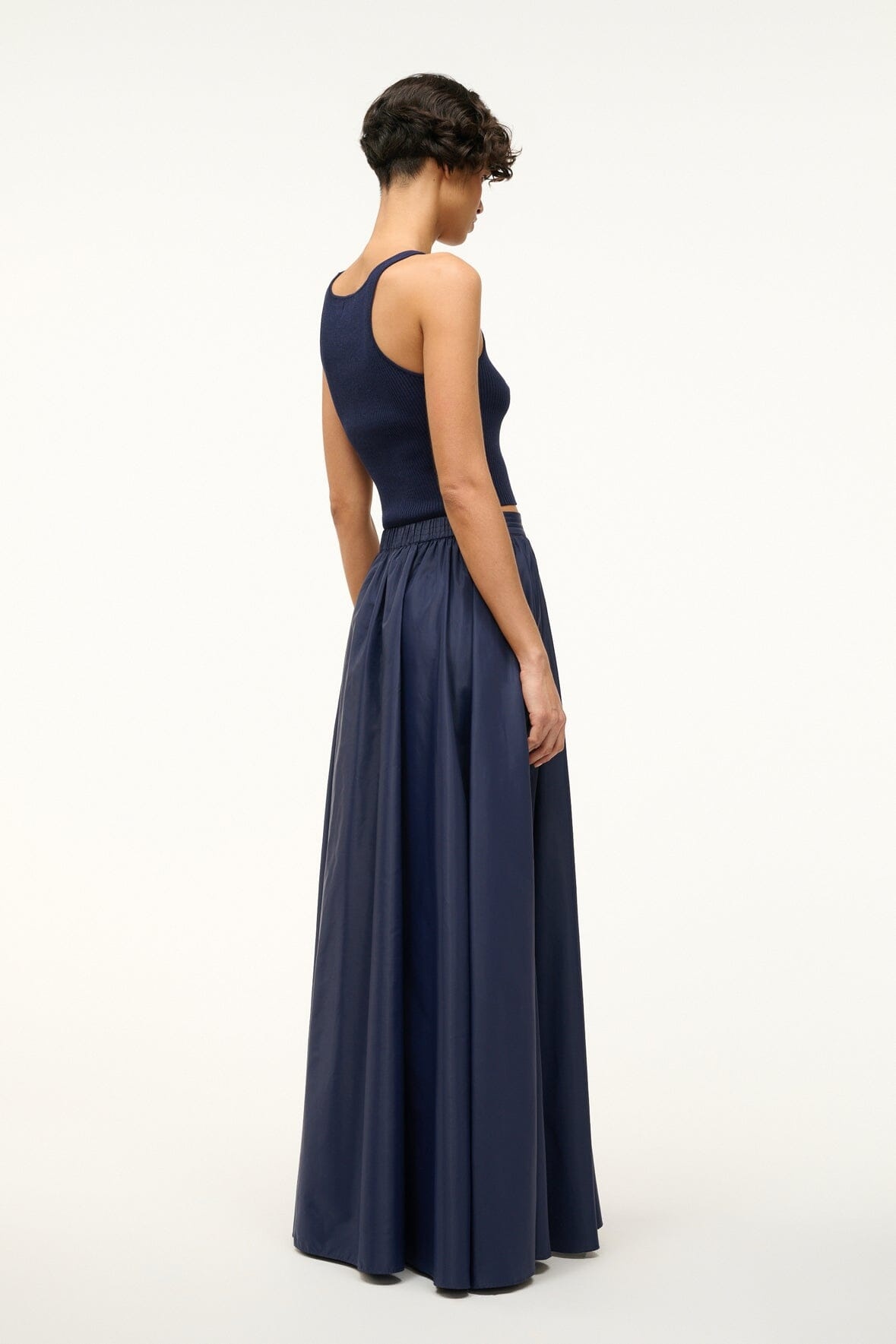 STAUD MAXI EDEN SKIRT NAVY - 4