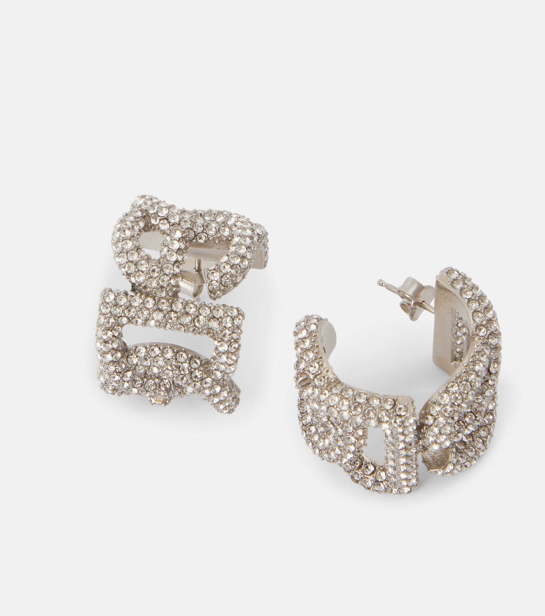 DG crystal-embellished hoop earrings - 4