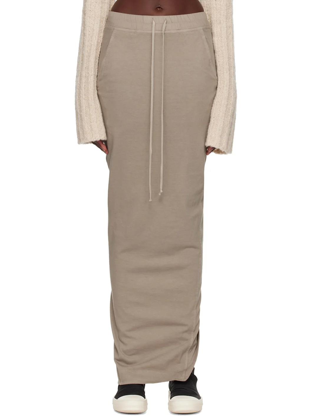 Gray Tower Pull On Pillar Maxi Skirt - 1