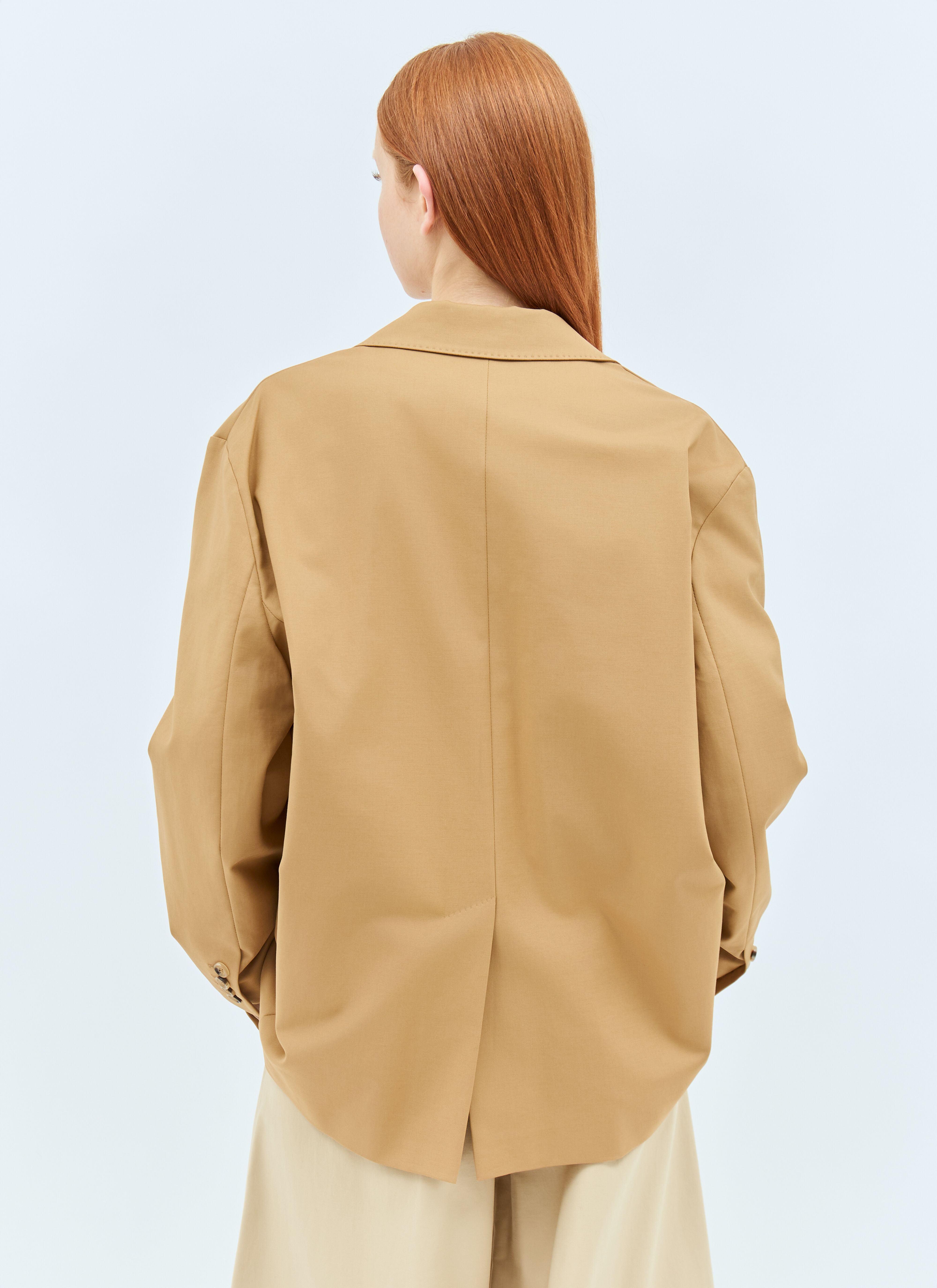 Oversized Canvas Blazer - 5