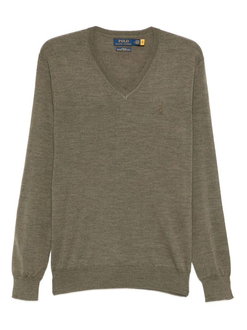 V-neck wool sweater 1