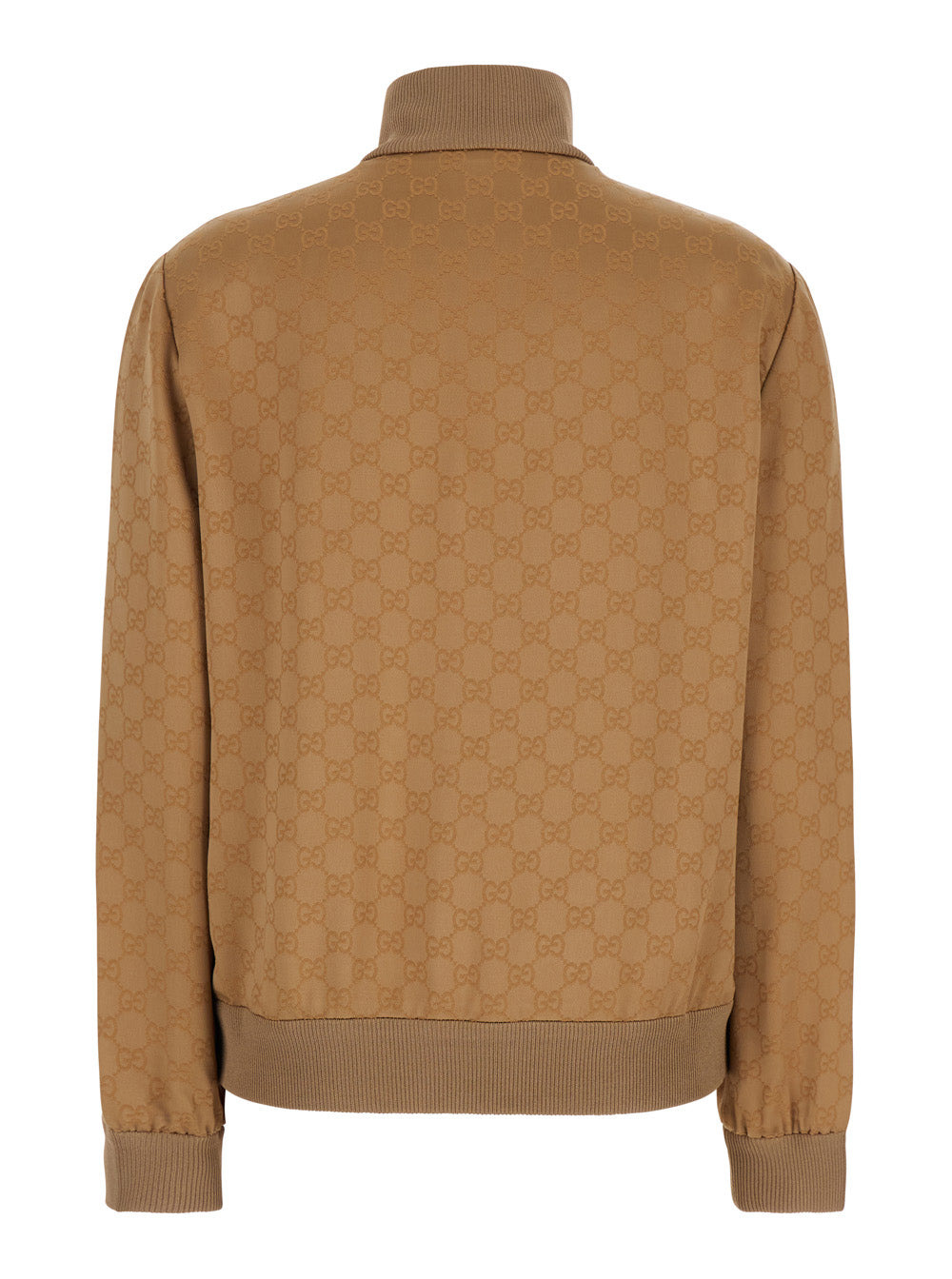 Gucci Women Beige High Neck Sweatshirt With Gg Motif In Viscose Woman - 2