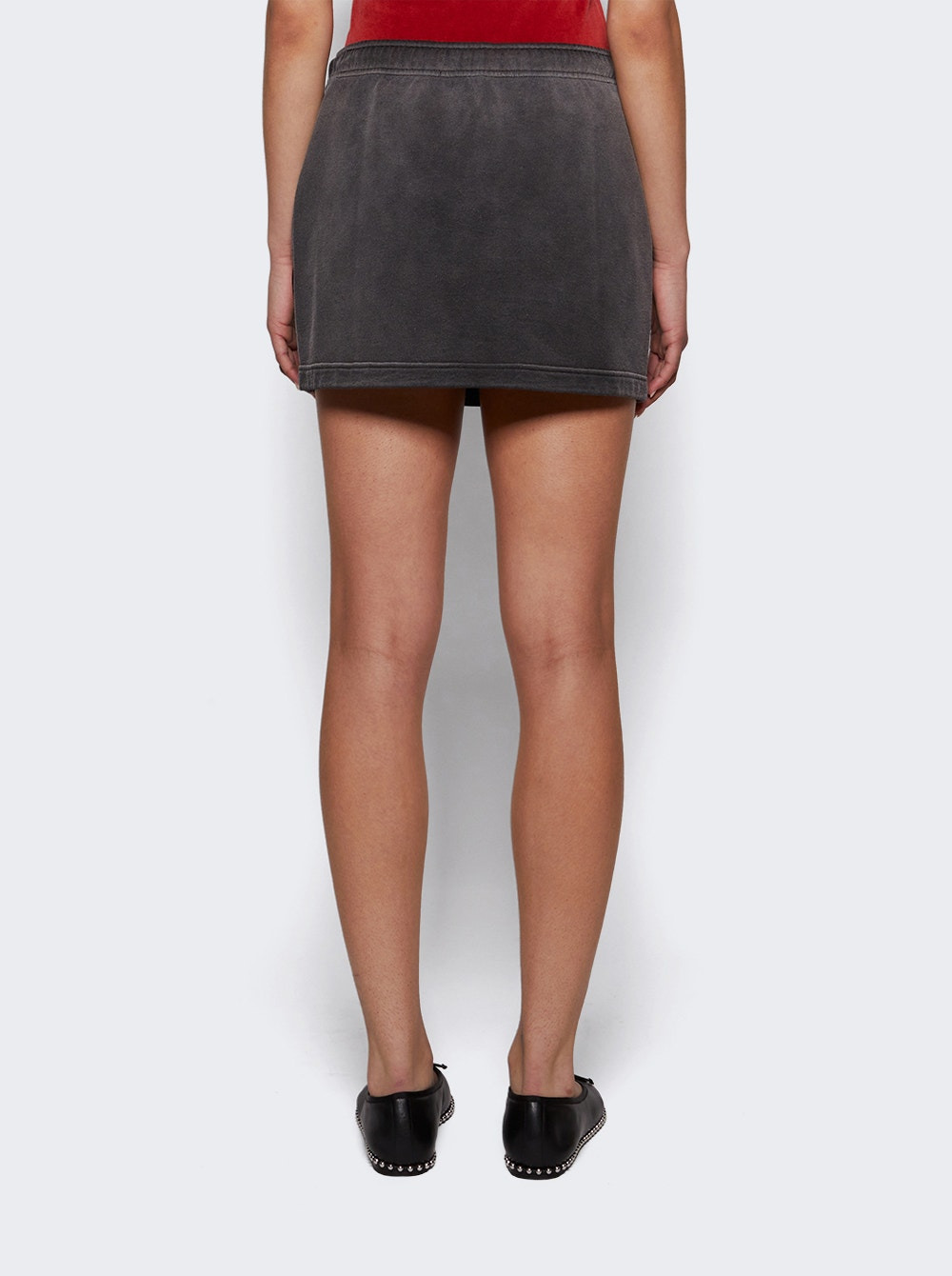 Terry Mini Skirt Washed Caviar - 5