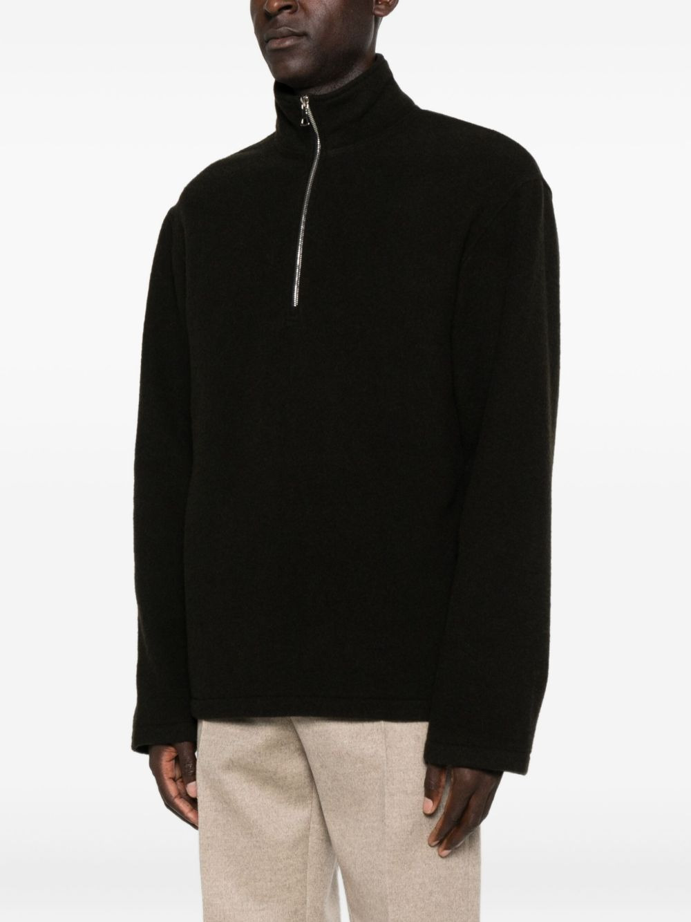 zip-up sweater - 3