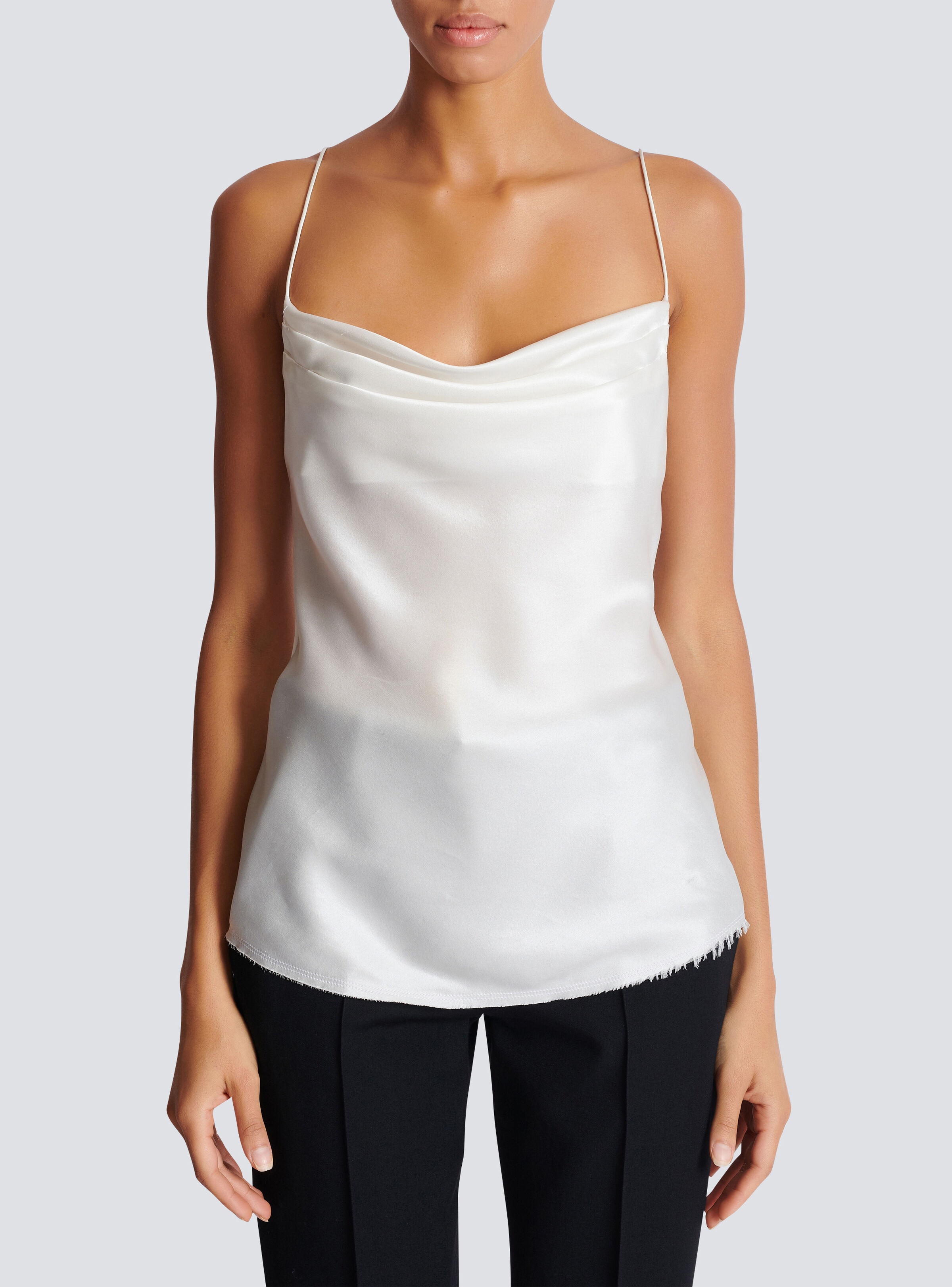 Draped satin top - 5
