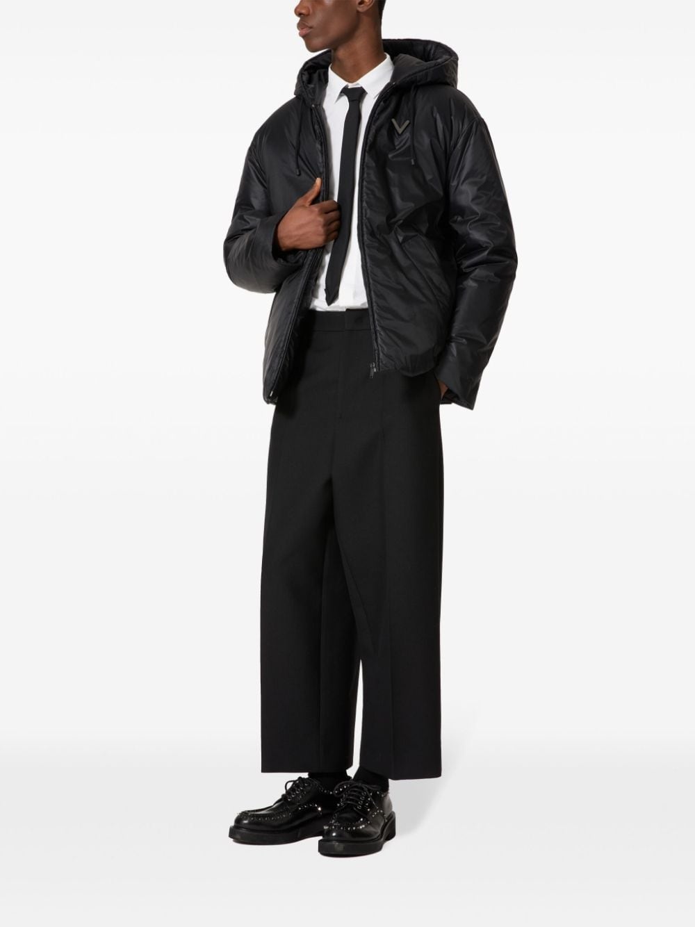 logo padded coat - 2