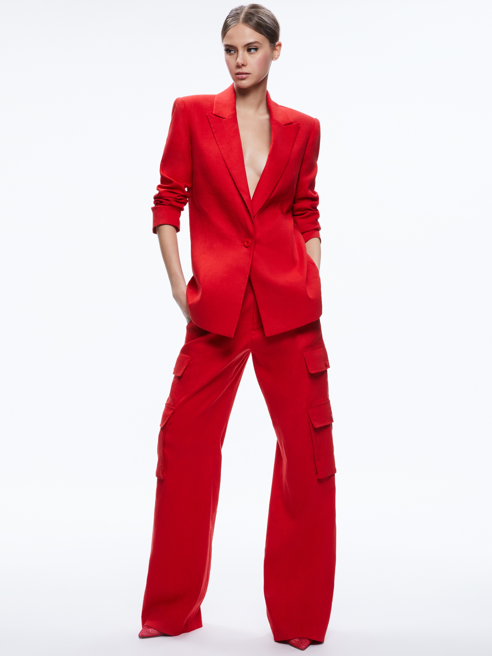 JOHANNA BOXY STRONG SHOULDER BLAZER - 5