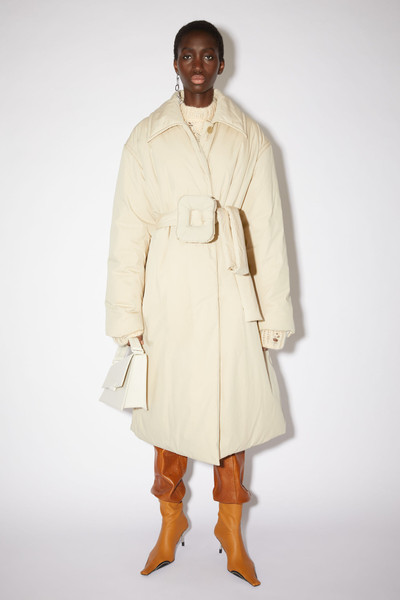 Acne Studios Belted padded coat - Beige outlook