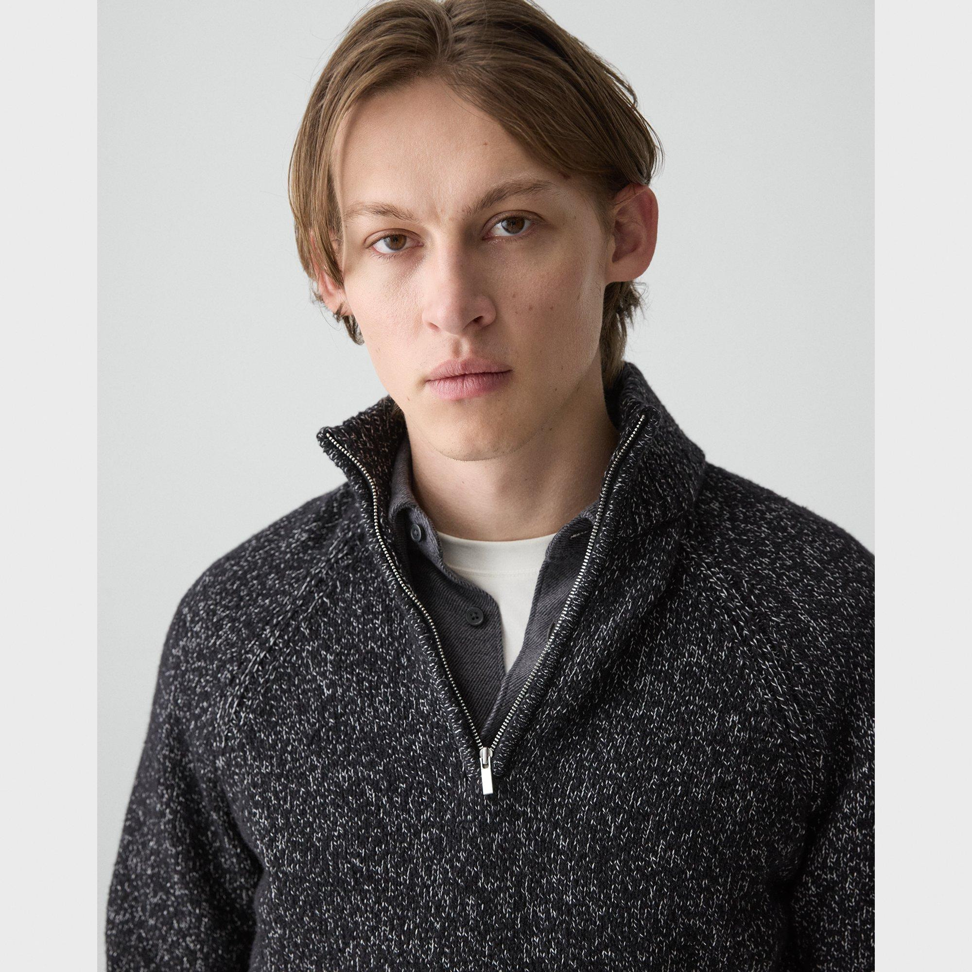 Quarter-Zip Sweater in Wool-Blend Twist - 5