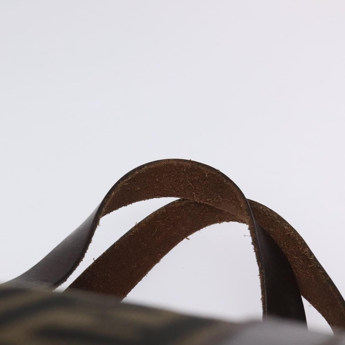 FENDI Zucca Canvas Hand Bag Brown Black - 8