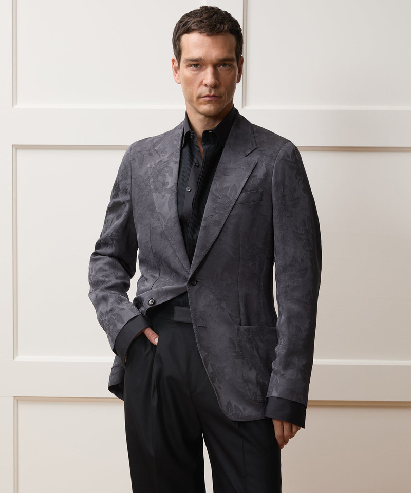 TODD SNYDER Italian Floral Jacquard Sport Coat outlook