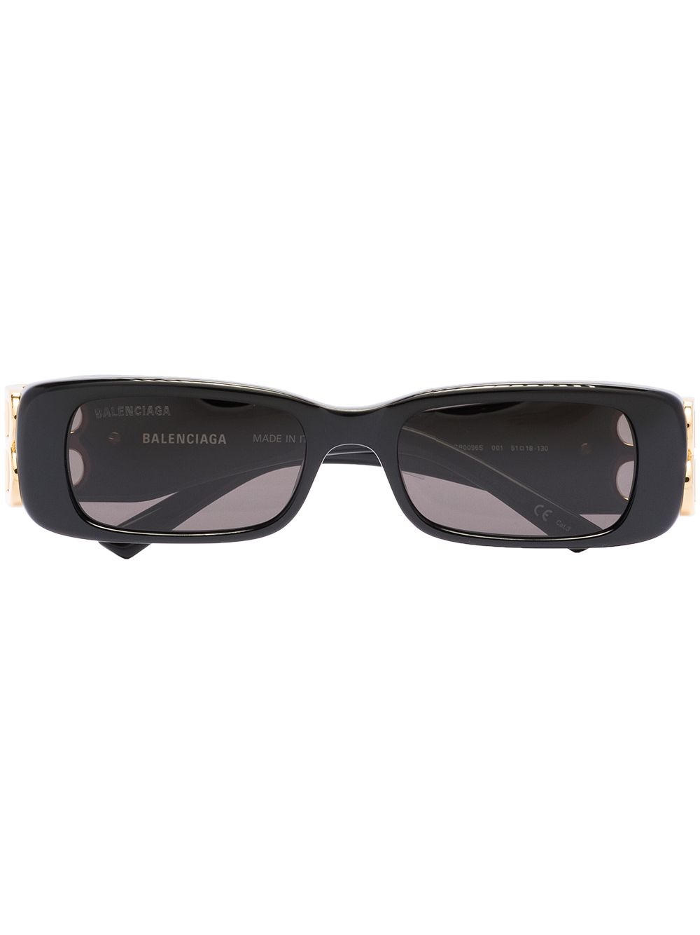 logo-plaque rectangular sunglasses - 1