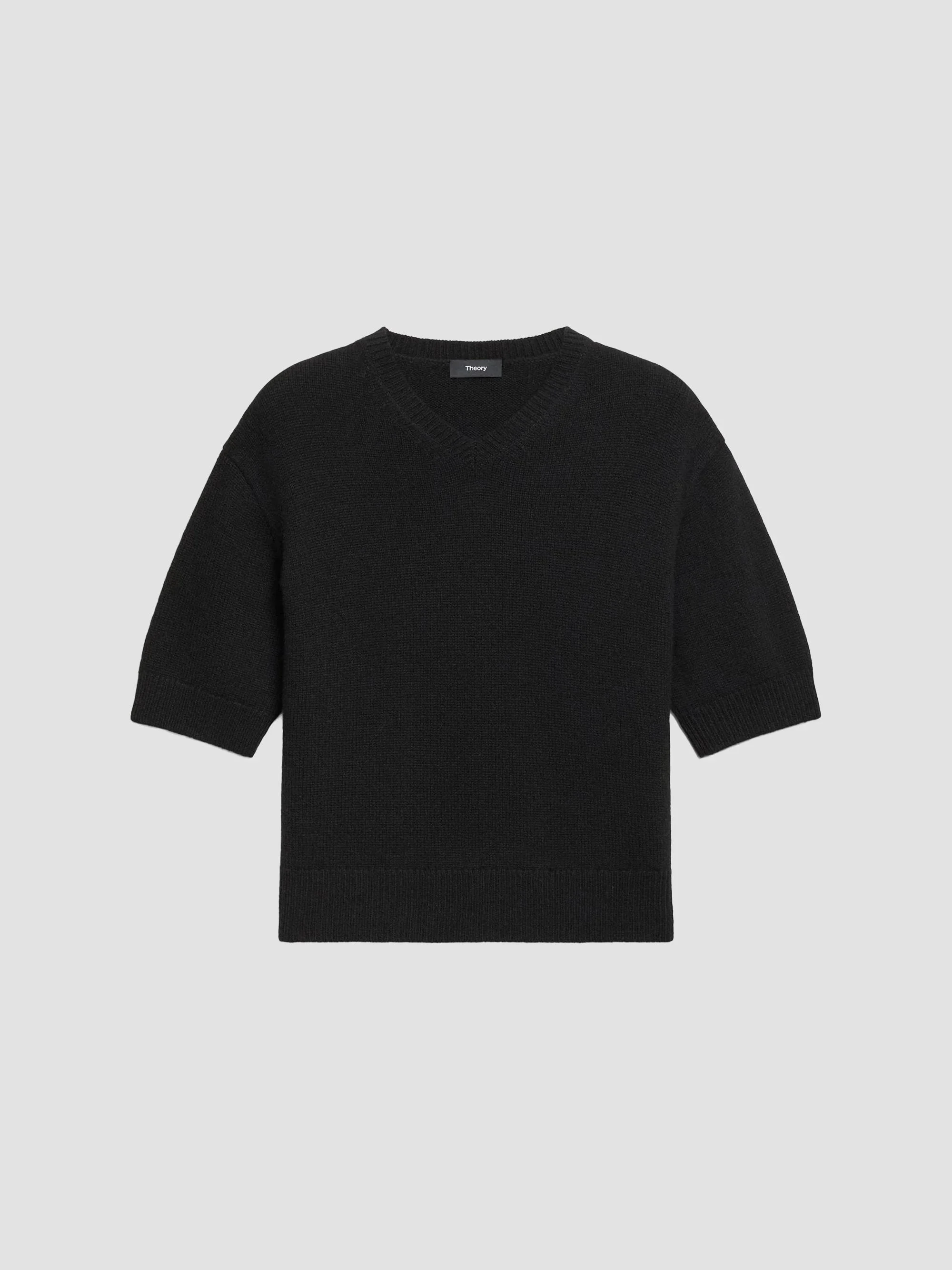 Women's Cashmere Crop Sweater - Black - 1