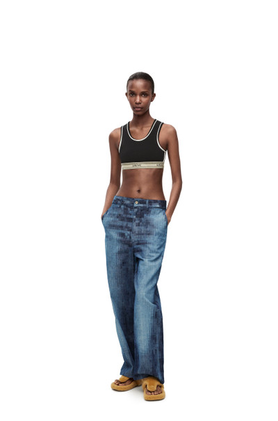Loewe Pixelated baggy jeans in denim outlook