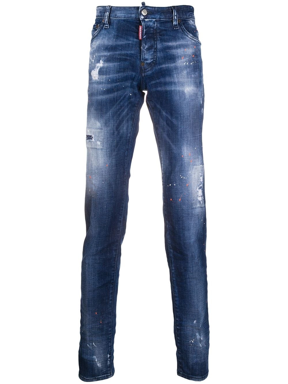 paint splatter skinny jeans - 1