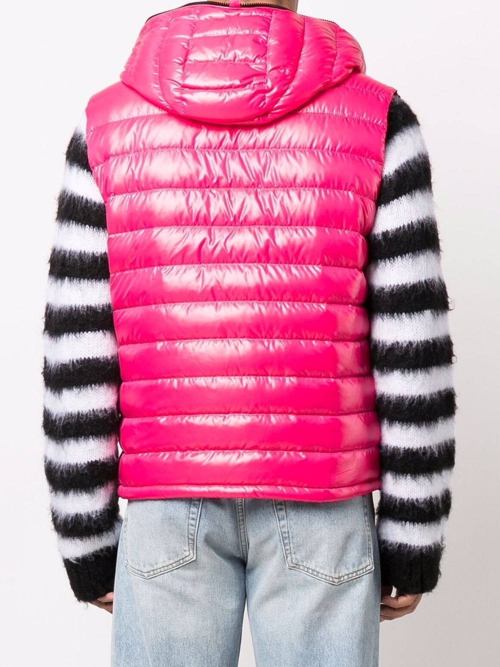 logo-patch feather-down padded gilet - 4