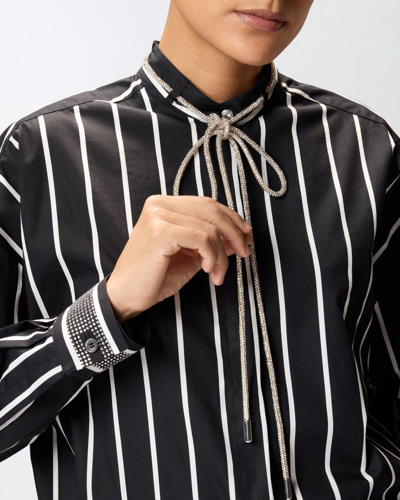 STRIPED SHIRT WITH SHINY LACES 6