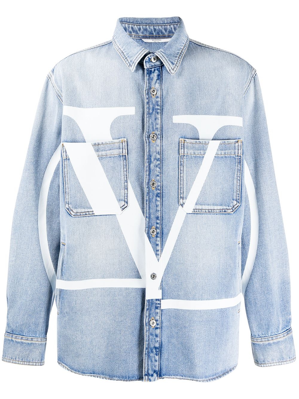 oversized VLOGO denim shirt - 1