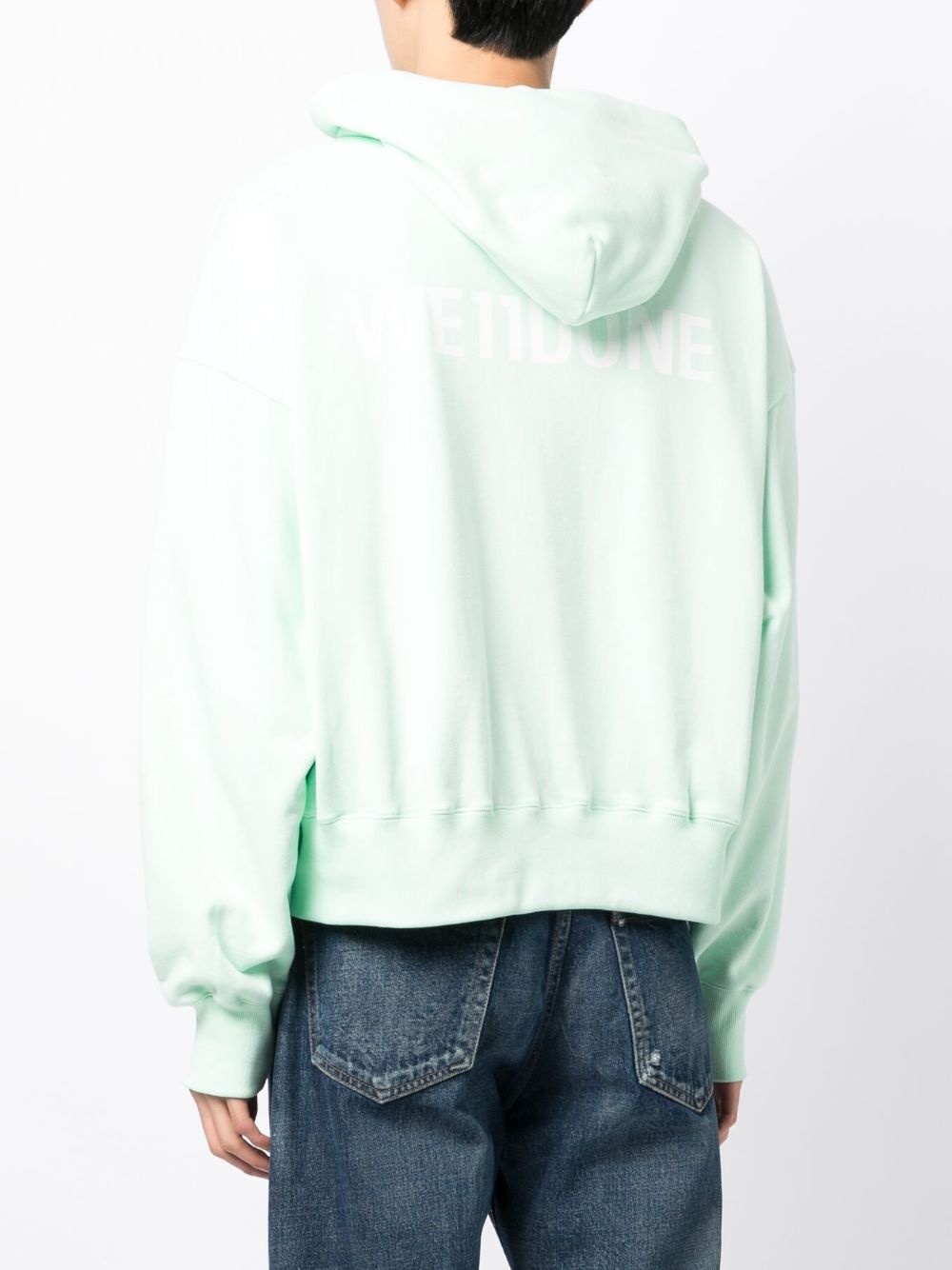 logo-patch cotton hoodie - 4