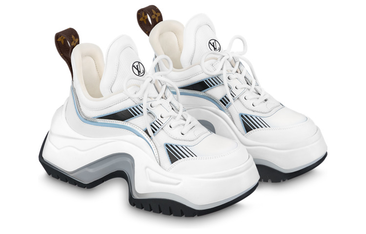 (WMNS) LOUIS VUITTON Archlight 2.0 Platform Sneakers 'White Blue Grey' 1ABI0N - 2