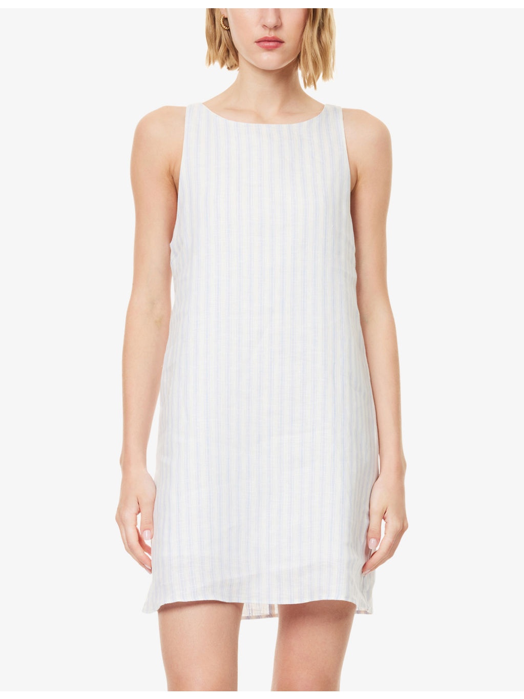Jessi Sleeveless Linen Mini Dress - 3
