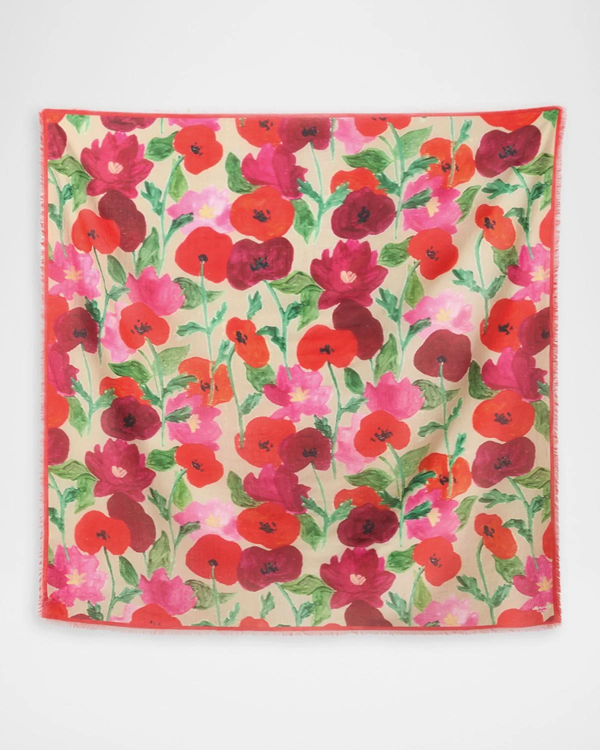 Floral-Print Voile Square Scarf - 1