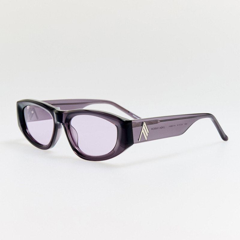 LINDA FARROW Maya D-Frame Sunglasses in Purple outlook