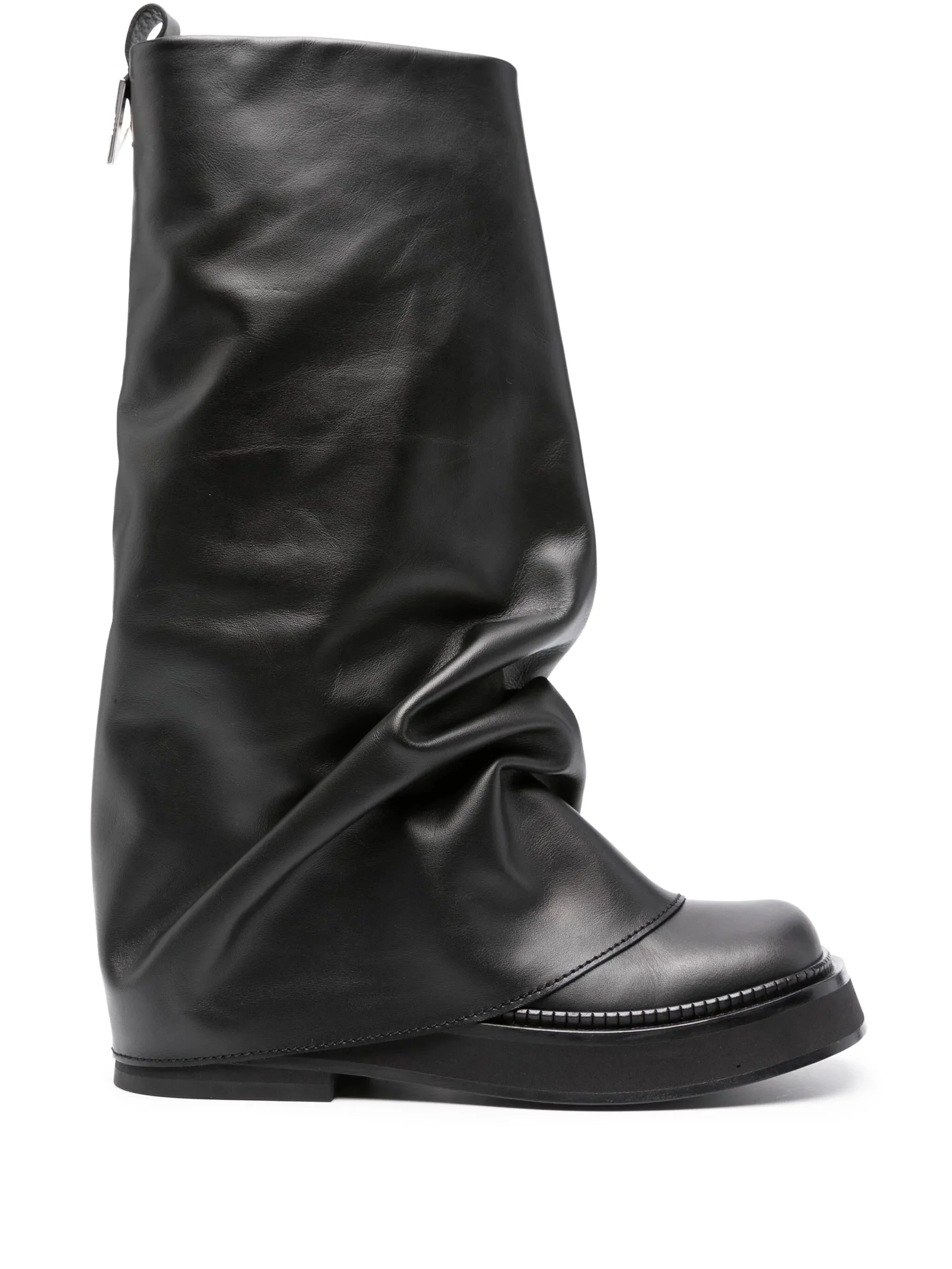 The Attico Robin Layered Leather Boots - 1