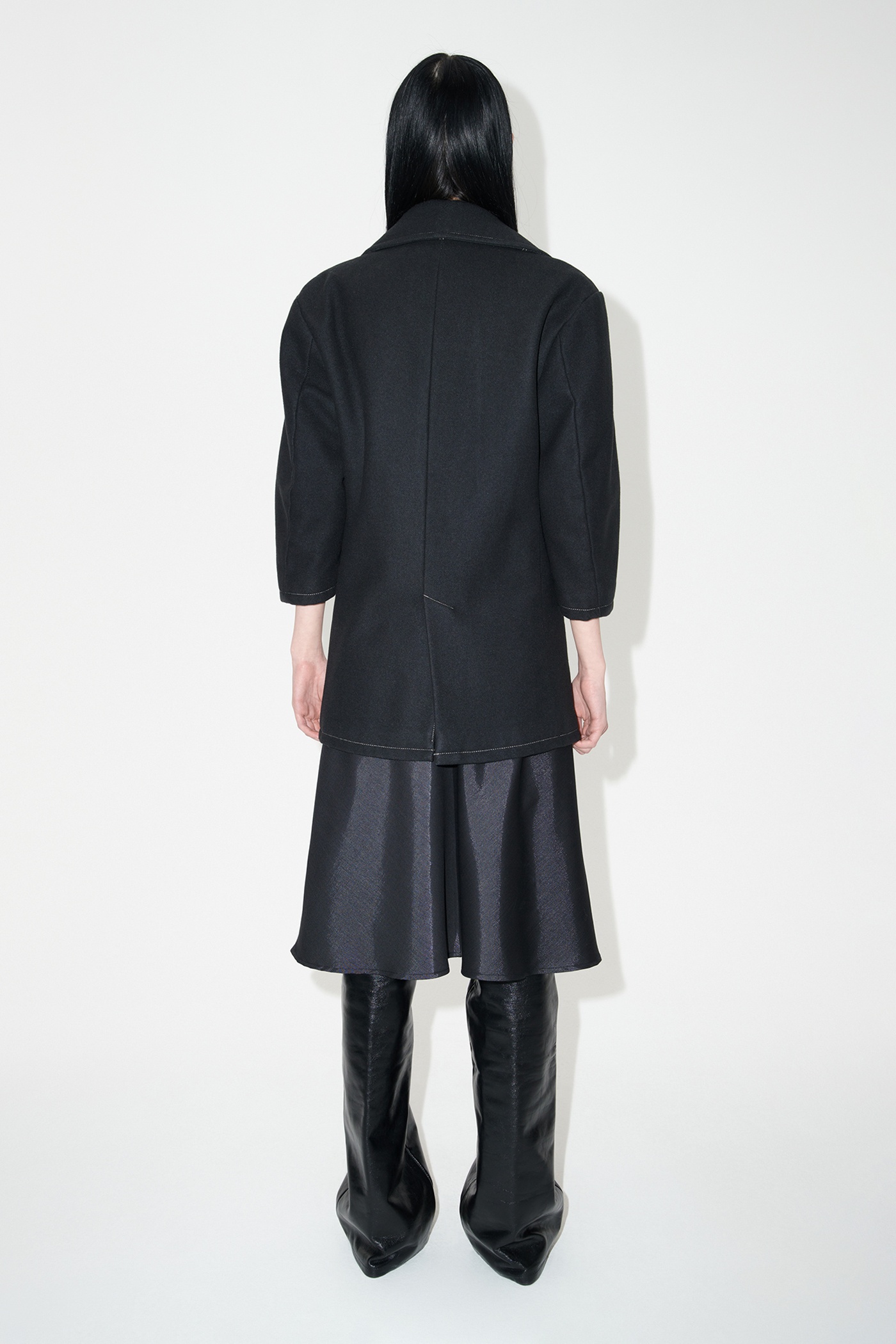 Shrunken Peacoat Obsidian Bath Wool - 4