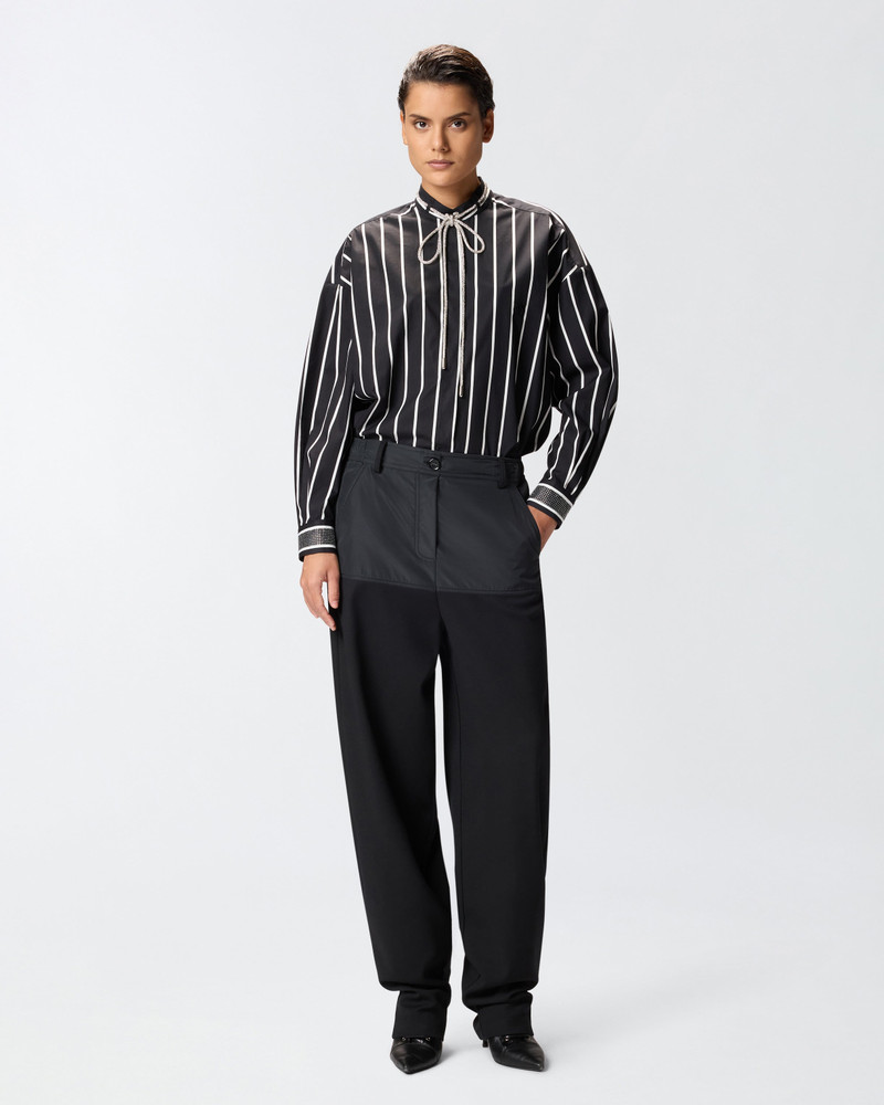 STRIPED SHIRT WITH SHINY LACES 4