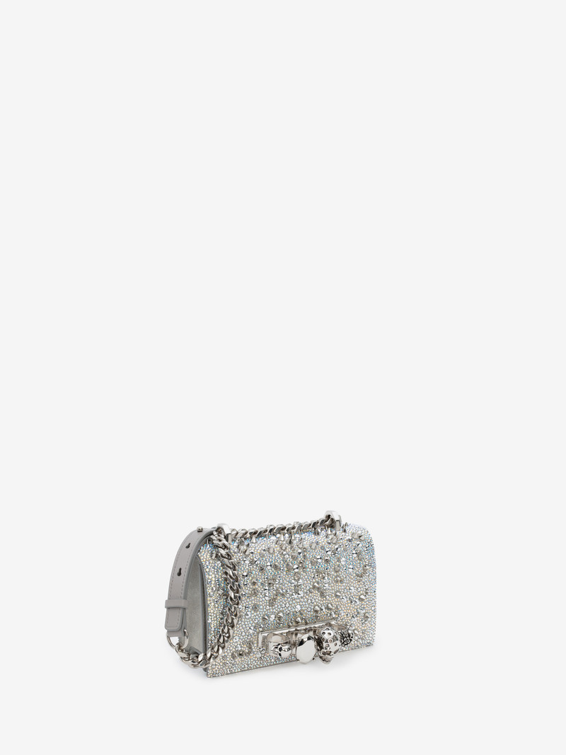 Alexander McQueen Women's Mini Jewelled Satchel in White outlook