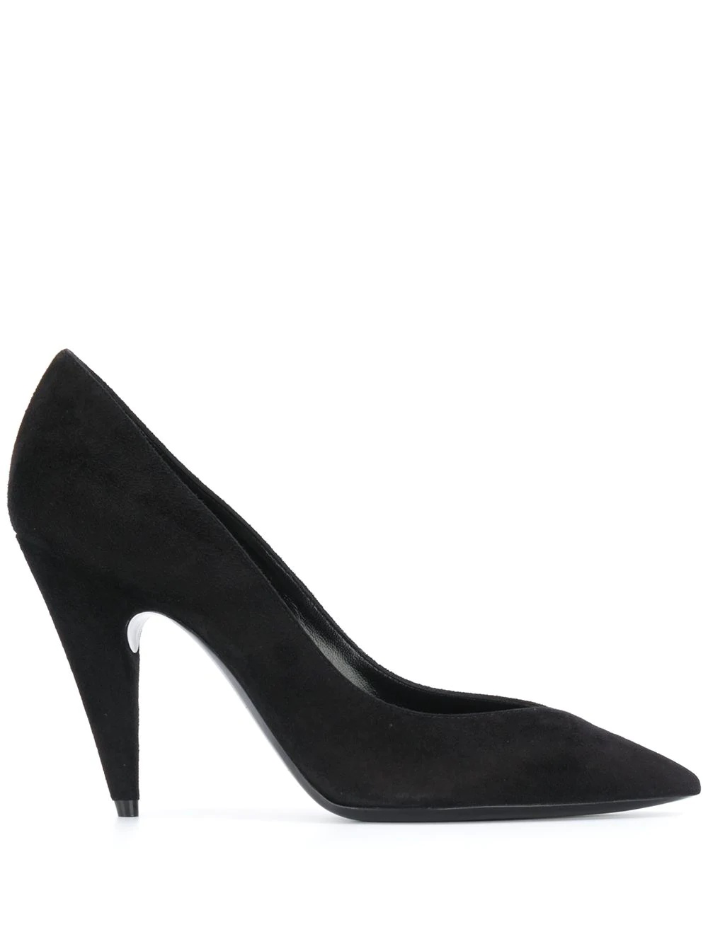 cone heel pointed toe pumps - 1