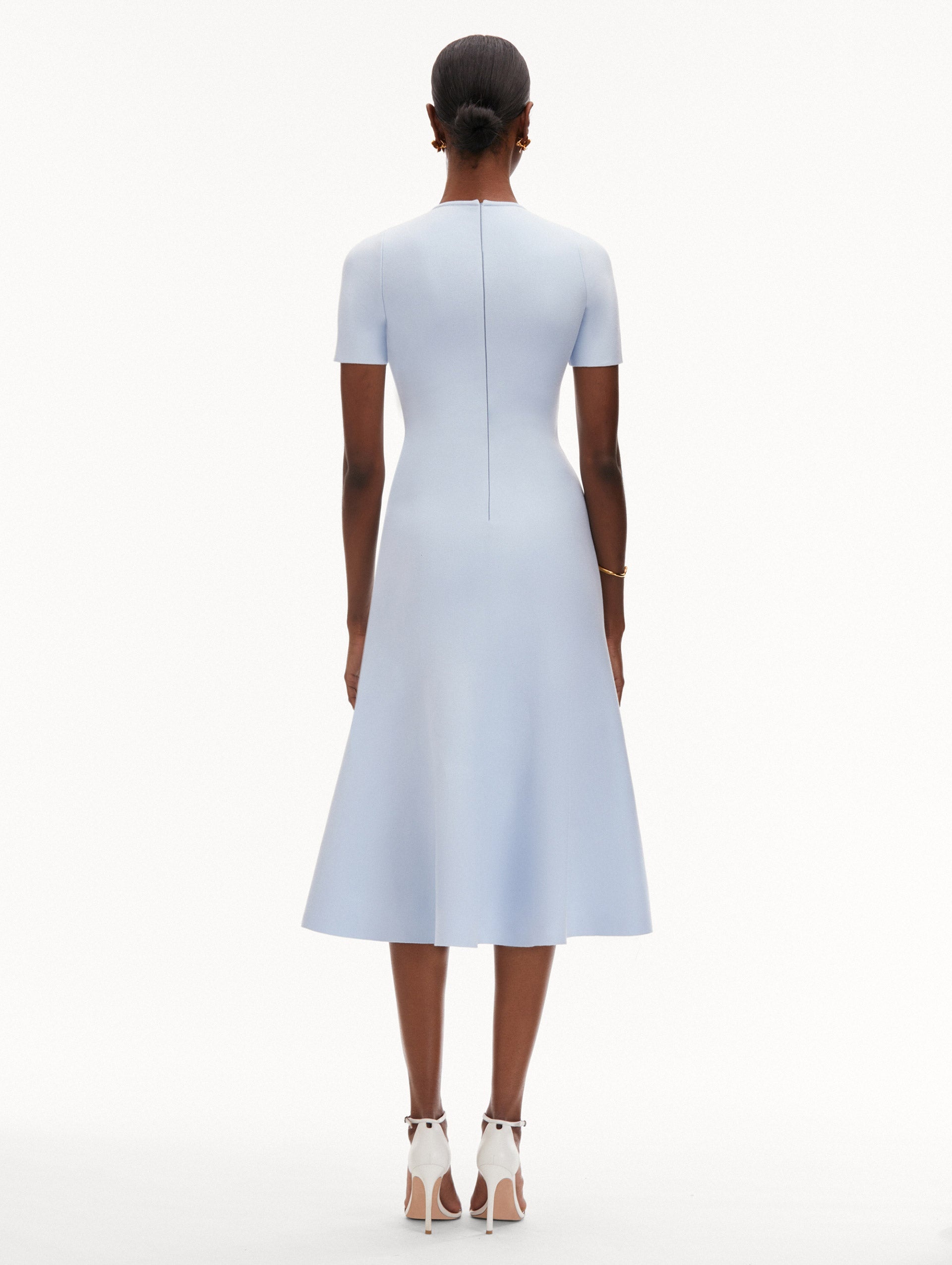 ORCHID EMBROIDERED JACQUARD MIDI DRESS - 3