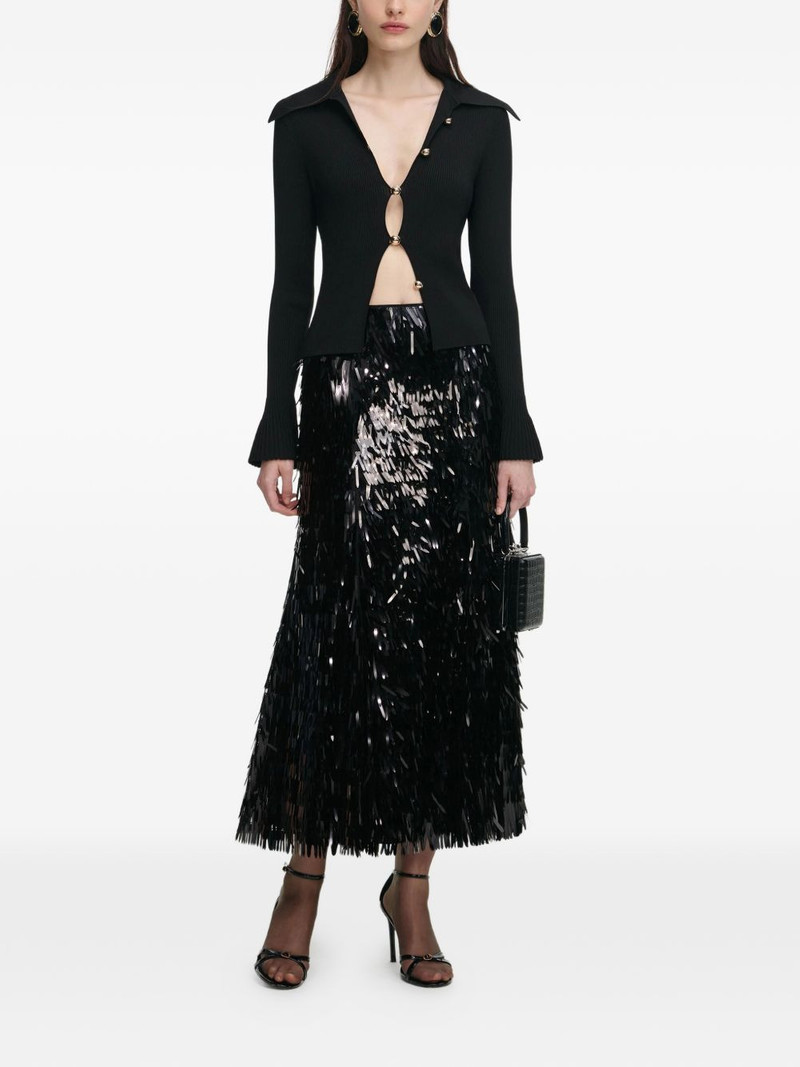 self-portrait button-embellishment cardigan outlook